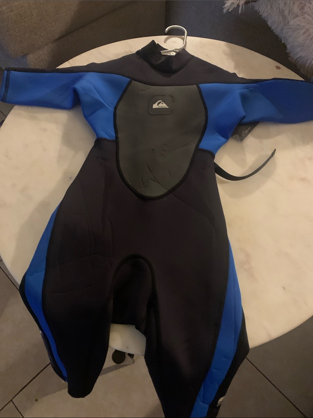 Quiksilver Kids Black & Blue Shorty Wetsuit Rashguard